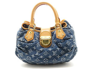LOUIS VUITTON Bag Pleaty Handbag Monogram Denim